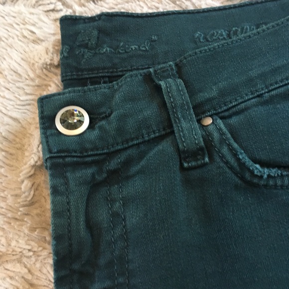 ‼️HUGE SALE‼️ Sz 26/ 7 for all mankind evergreen colored  pants - Picture 2 of 12